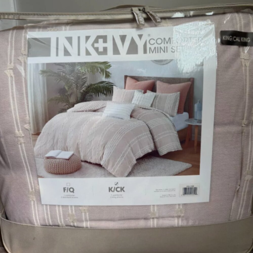 Ink+ivy Kara Cotton Jacquard Comforter Set - King/Cal King - All